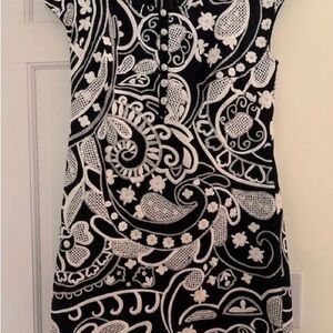 Beth Bowley Monochrome Patterned Dress